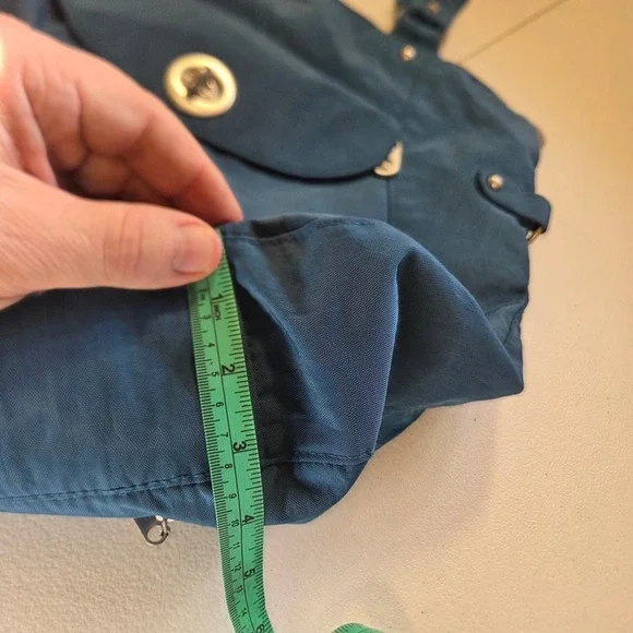 Baggallini Teal Nylon Shoulder Bag Tote Bag Purse - Picture 8 of 9